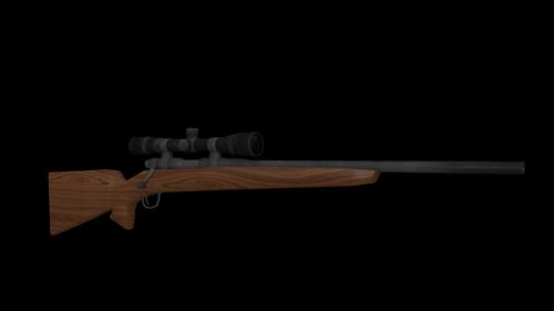 LowPoly Rifle with separate Scope! preview image